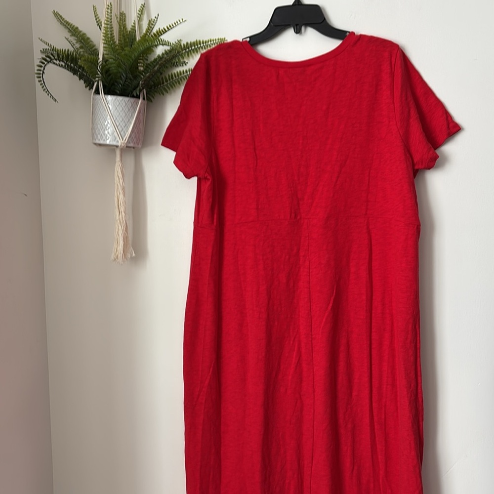Torrid Midi Cotton Side Slub Slit Dress - Picture 7 of 7